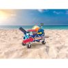 Folding All-Terrain Wide-Track Wheeled Beach Wagon;  Blue