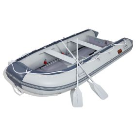 VEVOR Inflatable Dinghy Boat, 6-Person Transom Sport Tender Boat, with Marine Wood Floor and Adjustable Aluminum Bench, 1500 lbs Inflatable Fishing Bo