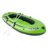 VEVOR Inflatable Boat, 4-Person Inflatable Fishing Boat, Strong PVC Portable Boat Raft Kayak, 45.6" Aluminum Oars, High-Output Pump, Fishing Rod Holde