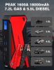 DBPOWER Car Jump Starter, 1600A Peak 18000mAh Portable Power Pack for Up to 7.2L Gas and 5.5L Diesel Engines, 12V Auto Battery Booster with LCD Displa