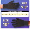 12 Pack Red Fleece Lined Brown Jersey Gloves 9.5" Winter Work Gloves 16OZ with Elastic Wrist Gunn Cut Pattern; Plain Breathable Glove; Protective Indu