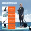 VEVOR Inflatable Stand Up Paddle Board, 10' x 33" x 6" Wide SUP Paddleboard with Removable Kayak Seat, Board Accessories, Pump, Paddle, Fin, Backpack,