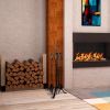 Fireplace Tools Set Indoor with Thicker Stand,Iron Home Wood Stove Accessories,Metal Fire Poker Set for Outdoor Fire Pit,Fire Place Tool Accessories a