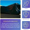 Roll of Polyethylene Tarp 24ft x 100ft. Heavy Duty Black Low Density Bags. Thickness 6 mil. Poly Tarp Cover for Storing and Transporting. Plastic Shee