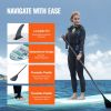 VEVOR Inflatable Stand Up Paddle Board, 10' x 33" x 6" Wide SUP Paddleboard, with Board Accessories, Pump, Paddle, Fin, Phone Bag, Backpack, Ankle Lea