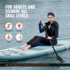 VEVOR Inflatable Stand Up Paddle Board, 10' x 33" x 6" Wide SUP Paddleboard, with Board Accessories, Pump, Paddle, Fin, Phone Bag, Backpack, Ankle Lea