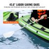 VEVOR Inflatable Boat, 3-Person Inflatable Fishing Boat, Strong PVC Portable Boat Raft Kayak, 45.6" Aluminum Oars, High-Output Pump, Fishing Rod Holde