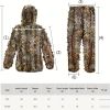 Breathable Camouflage Hunting Suit for Men - Lightweight and Hooded Wild Leafy Design