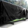 Roll of Polyethylene Tarp 24ft x 100ft. Heavy Duty Black Low Density Bags. Thickness 6 mil. Poly Tarp Cover for Storing and Transporting. Plastic Shee