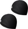 Lightweight Thermal Skull Cap Ears Warm Cycling Helmet Liner Winter Running Beanie Hats Sweat Wicking 2 Pack