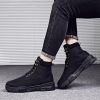 Winter boots men shoes hot warm plus fur winter snow boots work shoes men pu leather lace-up ankle military boots men plus size